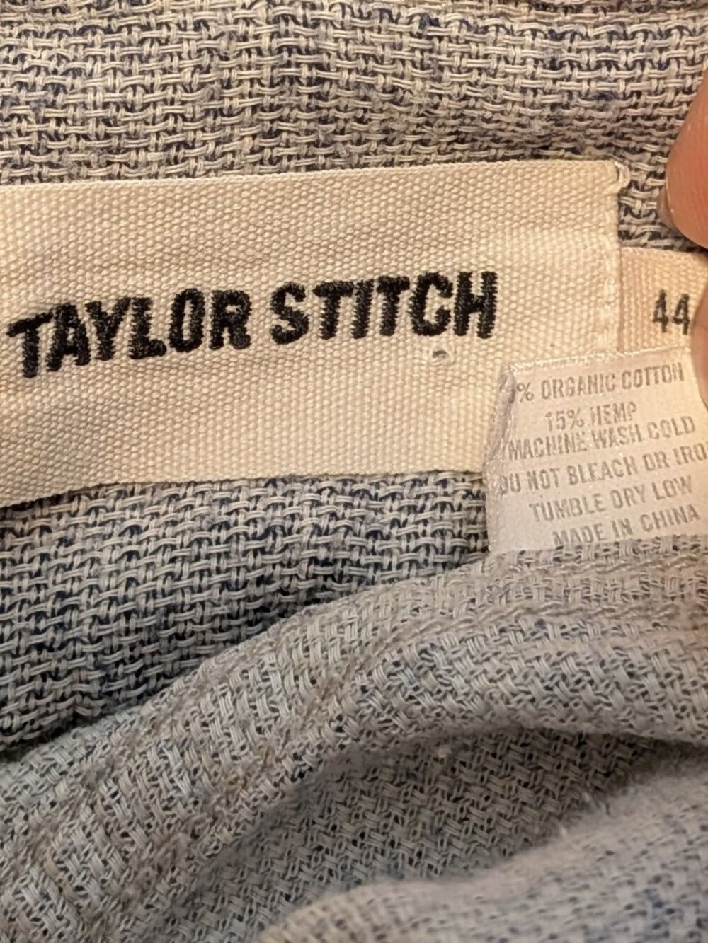 Taylor Stitch Short Sleeve Button-Down Shirt Cotton Hemp XL - Picture 3 of 6